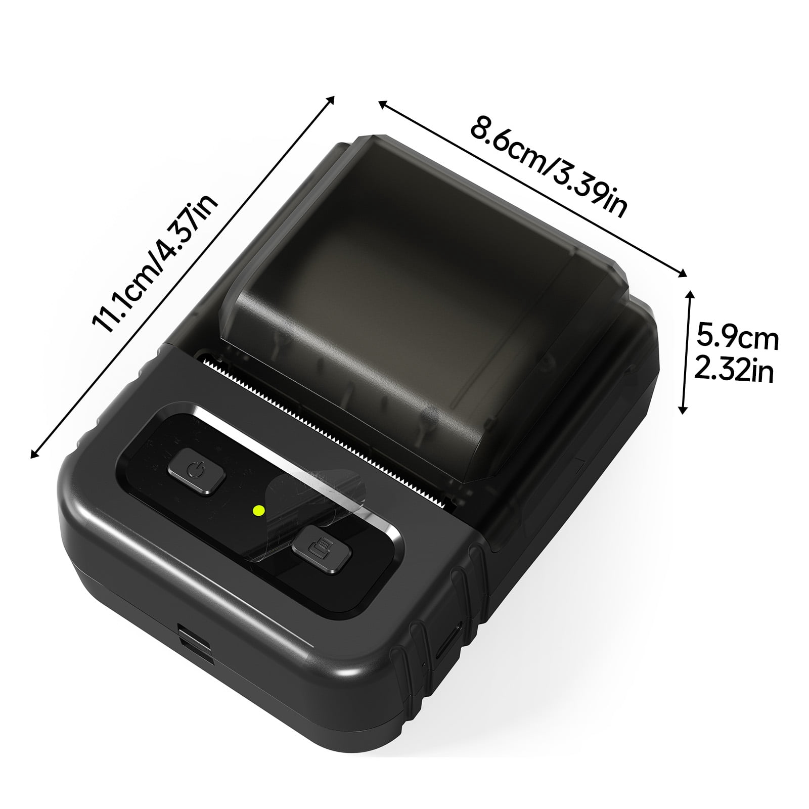 Phomemo M102 Thermal Label Maker with 100 Labels - Portable Bluetooth Address Label Printer for Small Business, Barcode & Retail, Compatible with Phones & PC (Black)