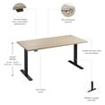 thumbnail image 6 of Move 60 Series 60W Adjustable Standing Desk in Natural Elm - Engineered Wood, 6 of 7