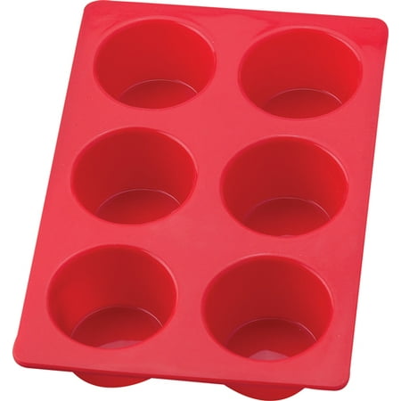 Mrs. Andersonâ s Baking Silicone 6-Cup Jumbo Muffin Pan Baking Mold, BPA Free, Non-Stick European-Grade Silicone, 11 x 7.5 x 2-Inches