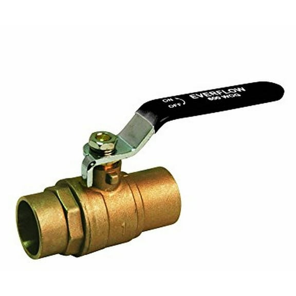 Midline Valve 605C034-NL Lead Free Premium Full Port Forged Brass Ball Valve with Solder Cups, 3/4"