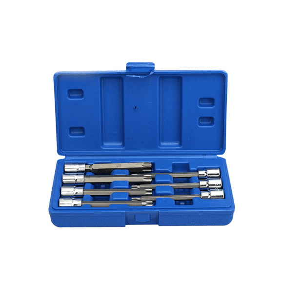 7 Pieces of 3/8 Hexagon Socket Wrench with Inner Hexagon Socket Head and T-Shaped Flower Screwdriver Socket Tool
