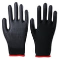 thumbnail image 1 of Guantes de trabajo blancos libres de polvo con revestimiento de dedos antiestático de nailon PU y revestimiento de inmersión en la palma, 1 of 5