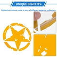thumbnail image 5 of Unique Bargains Reflective Bumper Decal Yellow Square Pentagram Reflective Car Sticker Personalized Decoration Vehicle Body or Door or Window /Dashboard 1 Pc, 5 of 7