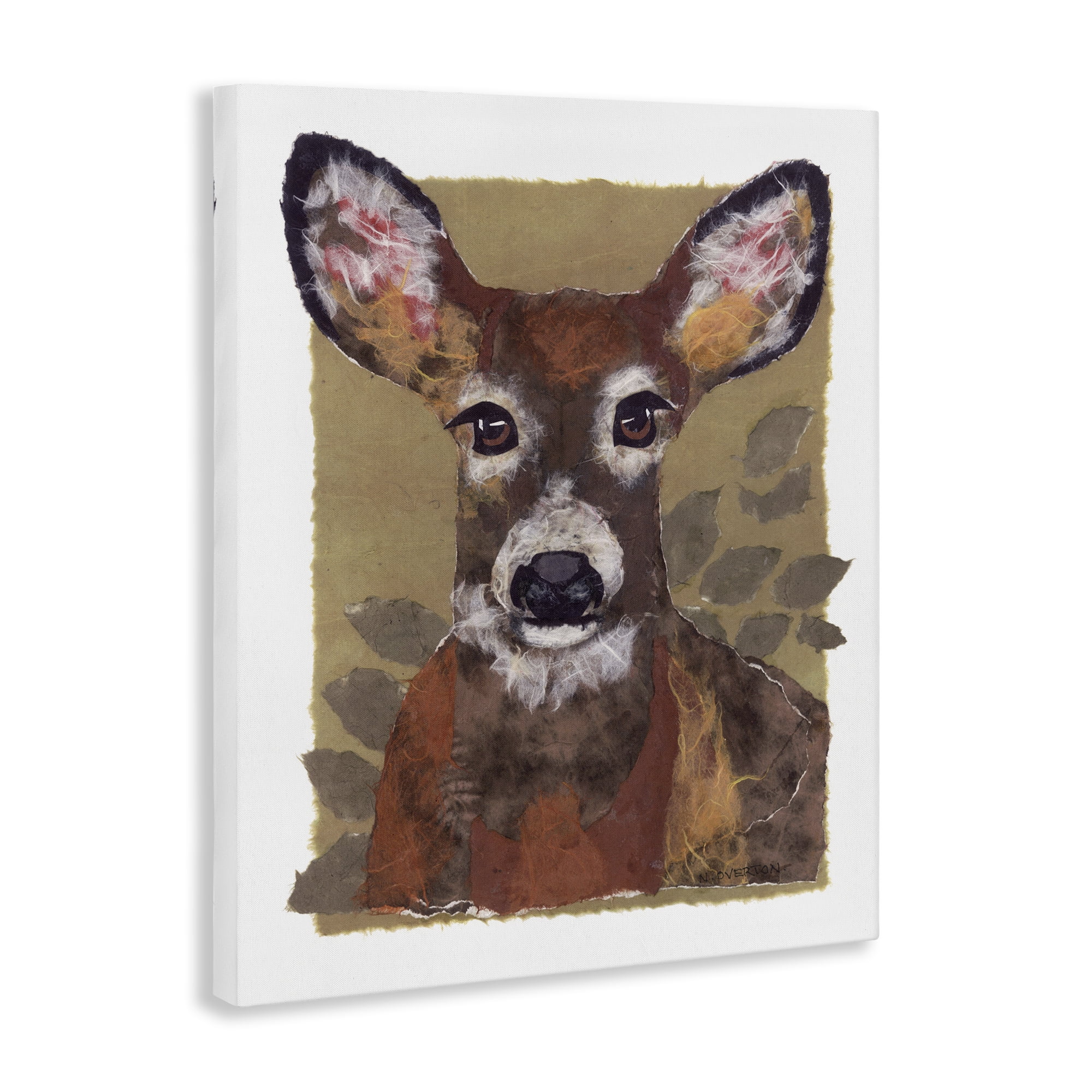 Stupell Industries Woodland Deer Painting Animals & Insects Painting Gallery Wrapped Canvas Art Print Wall Art, 30 x 40