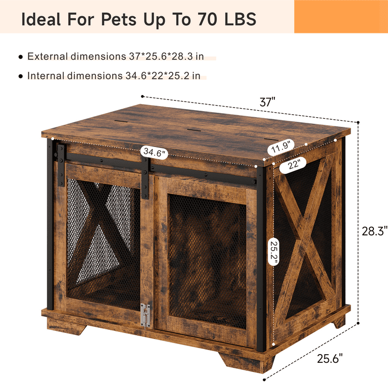 Entertainment Center Dog Kennel FREE SHIPPING Farmhouse Dog Kennel Dog Crate  Rustic Dog Kennel Tv Stand Custom Furniture 