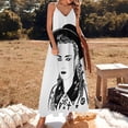 thumbnail image 2 of K Pop B & W Sleeveless Dress Clothing Female Women Evening Dresses, 2 of 6