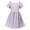 Purple, variant on snilers Girls Summer Dresses Kids Polka Dots Swing Pleated Dress Square Neck Short Sleeve Tie Back Party Sundresses Size 5-15 Years