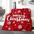 thumbnail image 2 of Merry Christmas Throw Blanket White Snowflake Flannel Blanket Red Christmas Blanket for Kids Boys Girls Xmas Room Decorative Christmas New Year Gift Blanket (Blanket Xmas3022-60 x50), 2 of 5