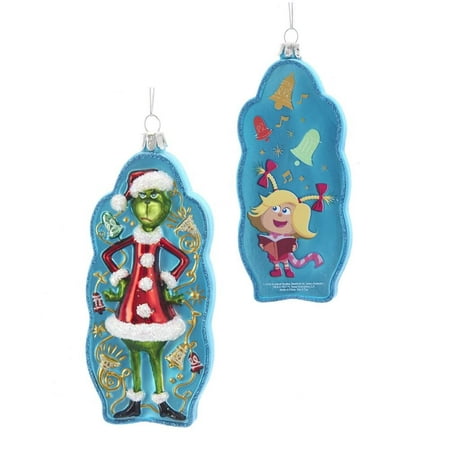 Kurt Adler The Grinch Two Sided Glass Ornament Home Decor