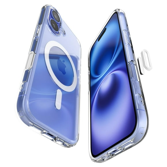 Funda para teléfono Spigen Ultra Hybrid T MagFit para iPhone 16 - Blanca