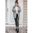 thumbnail image 2 of Abrigo PRETTYGARDEN de Forro Sherpa de Piel Sintética Gris Oversize M, 2 of 8