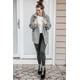 thumbnail image 2 of Abrigo PRETTYGARDEN de Forro Sherpa de Piel Sintética Gris Oversize M, 2 of 8