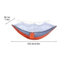 thumbnail image 4 of Sentmoon Hammocks for Outside Double Parachute Cloth Hammock Camping Mosquito Net Included Bug Proof Outdoor Portable Lightweight Backpacking Hammock with Mosquito Netting Travel, 4 of 7