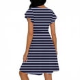 thumbnail image 6 of BUIGTTKLOP Dresses for Women 2026 Summer Casual Knee-Length Dress V-Neck Ruffle Sleeves Striped Front Button down Dresses with Pockets, 6 of 6