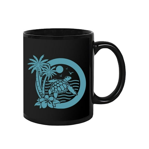 Sea Turtle Sunset Palm Art Mug - Image by Shutterstock,