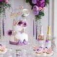 thumbnail image 4 of Adornos de mariposa para pastel de feliz cumpleaños, decoración de fiesta de boda, suministros para hornear de postre de ducha, estampado de bricolaje, oro, Rosa, 4 of 4