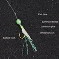thumbnail image 1 of 5 Groups Rigs Set, 6Pcs Pack Fish Skin String Hooks With Luminous Beads Feather Fishing Rigs Baits For Saltwater Fishing, 1 of 8