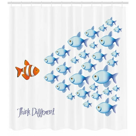 Lawn Ornaments Or Automotive Outsider >> Kids Shower Curtain Quote With Outsider Fish Against All The Others Lawn Ornaments Or Automotive Outsider >> Kids Shower Curtain Quote With Outsider Fish Against All The Others