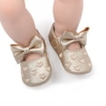 thumbnail image 4 of Emy Dola 2-Pairs Infant Baby Girls Mary Jane Flats Crib Shoes BowKnot Non-Slip Soft Sole Princess First Walkers Sneaker Wedding Dress Shoes, 4 of 10