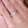 thumbnail image 6 of Blue Jewel 14K White Gold Plated Diamond Rings - 1.8 Ct Round Brilliant Cut Diamond Rings for Women's - Promise Engagement Rings Set for Couple - Women Nature Inspired Leaf Diamond Rings, 6 of 9