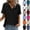 02# Black, variant on Women Blouses Short Sleeve Button Down Shirts Business Casual Dressy Work Tops Summer Spring Clothes, Wine XL