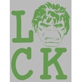 thumbnail image 2 of Junior's Marvel St. Patrick's Day Hulk Luck  Graphic Tee Athletic Heather Medium, 2 of 3