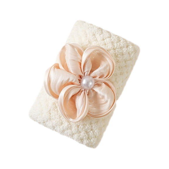 Decorative Flower Mauve Hand Towels, for Bathroom Cotton Absorbent Bath Decor for Valentine's Day Gift Yoga Spa 13 x 29'' ()