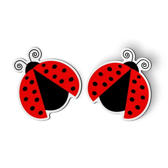 Ladybugs Set of 2 - 4" each Magnets for Car Locker Refrigerator