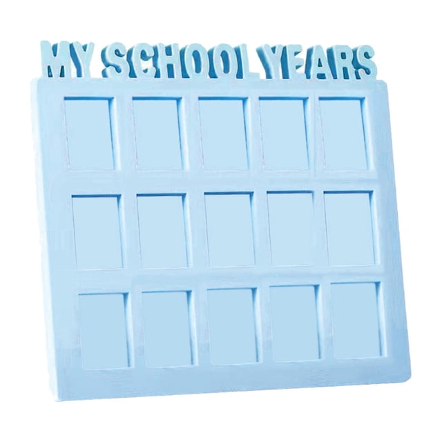 yuksok School Years Picture Frame Graduation Keepsake Frame Photo Collage Blue