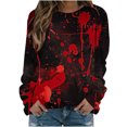 thumbnail image 1 of RKSTN Sweat-Shirt pour Femmes Mode Col Rond Manches Longues T-Shirt Imprimé Blouse Hauts Chandail en Molleton, Tenues d'Automne, 1 of 5