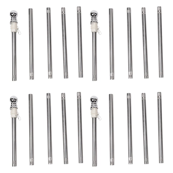 4X Flagpole, Stainless Steel Flagpole, Suitable for House Courtyard Garden, Anti-Rust (Silver Pole Only)