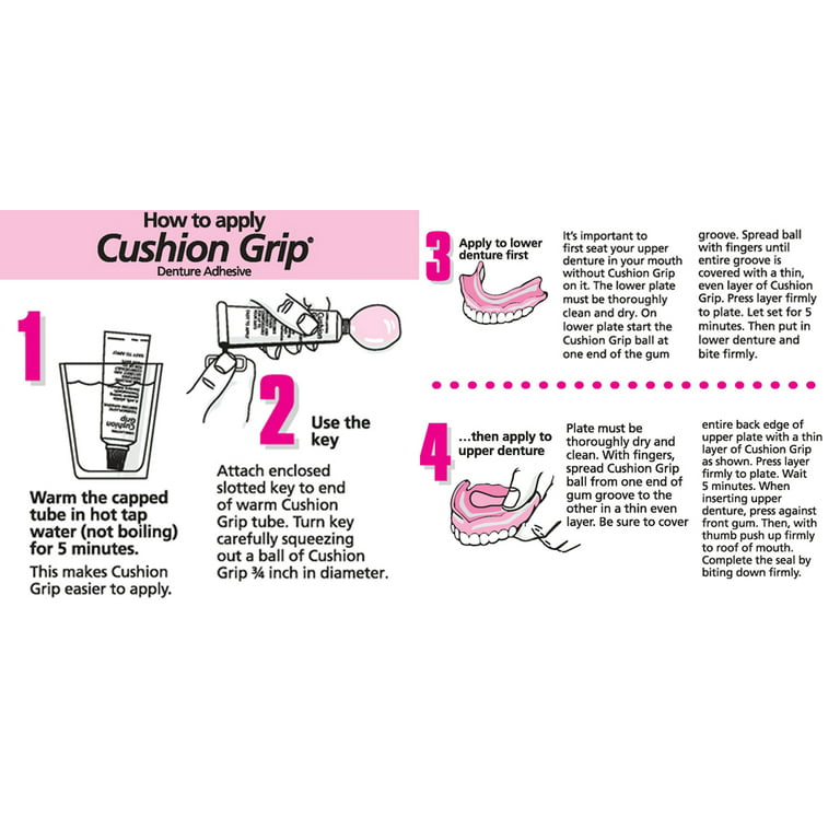 How To Remove Cushion Grip from your DENTURES 