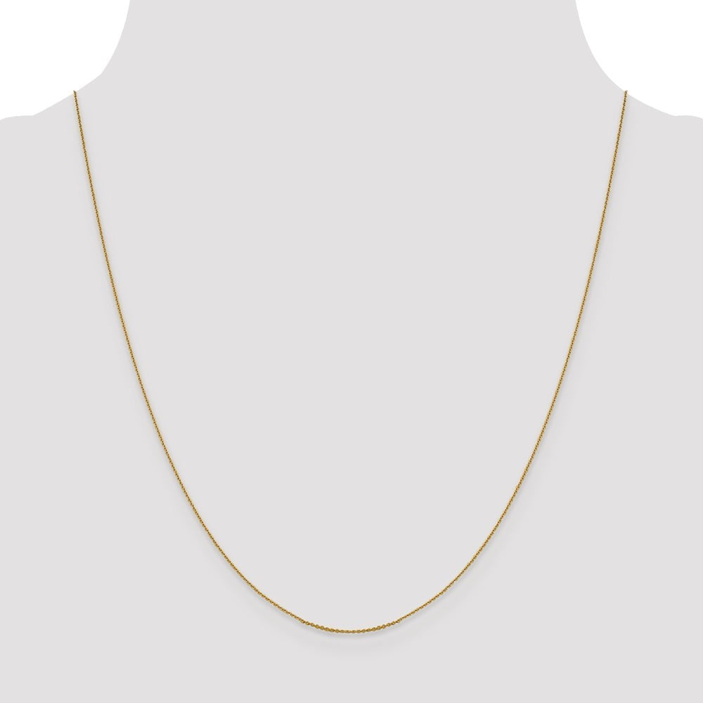 16 18 20 Length Options Leslie 14k 1 mm Sparkle-Cut Cable Chain Necklace