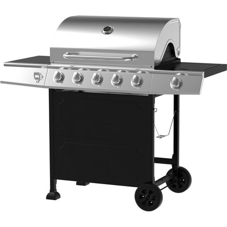 Walmart 5-Burner Gas Grill in Stainless Steel/Black Finish