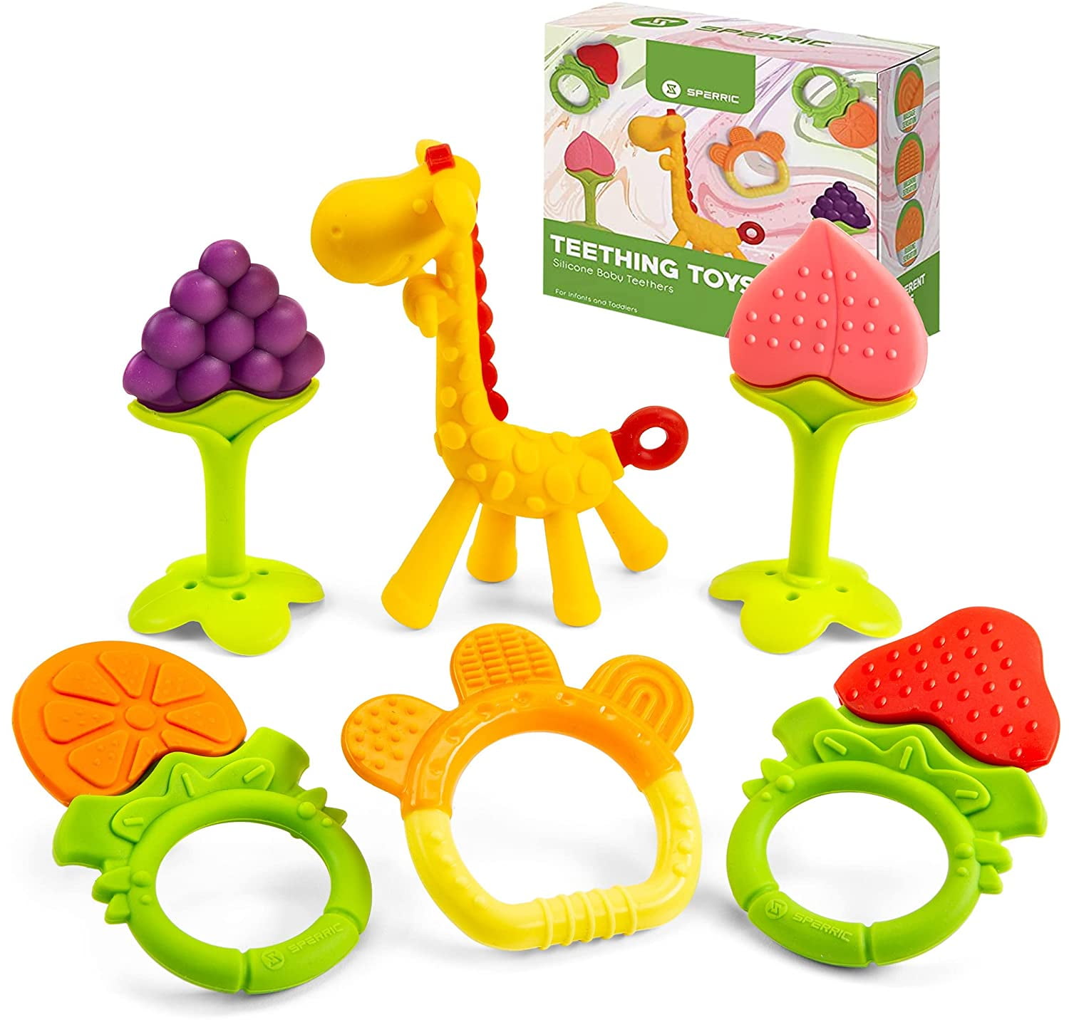 Sperric Baby Teething Toys Teethers For Babies 6 12 Months (6Pack) Infant and Toddler