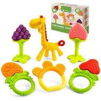 Sperric Baby Teething Toys Teethers For Babies 6 - 12 Months (6-Pack) Infant and Toddler Silicone Teethers Soothe Babies Gums