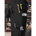 thumbnail image 6 of Men's Cargo Work Pants Stretch Water Resistant Tactical Pants 33" Lightweight Hiking Ripstop Pants with Multi Pockets Outdoor Apparel Black 36, 6 of 8