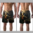 thumbnail image 3 of luoweisi Men's Beach Shorts Quick Dry Swim Trunks with Mesh Lining Butterfly S, 3 of 5