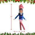 thumbnail image 3 of Party Monkeys Bend And Pose Uncle Patriótico Navidad Elfo Decoración 35Cm - Adorno De Elfo Americano De Felpa Hecho A Mano En Azul Adorno De Navidad De Gnomo Navideño Vintage Para Fiesta De Árbol Deco, 3 of 5