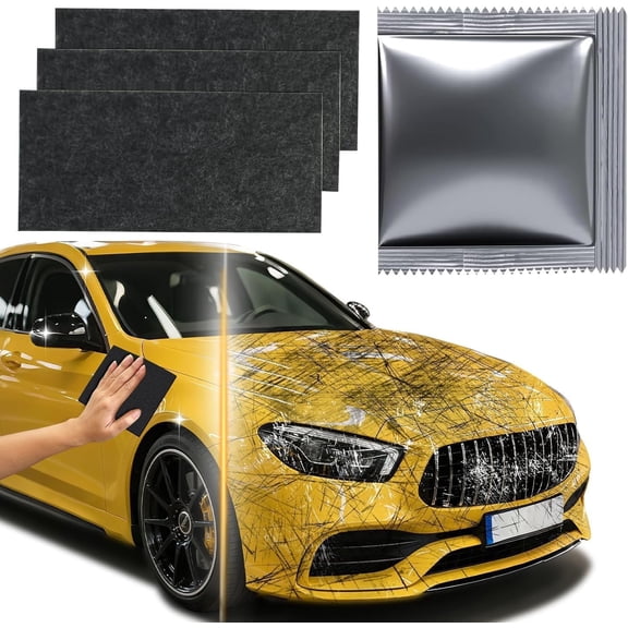 Nano Sparkle Cloth Car Scratches Remover,3PCS Multi-Purpose Nano Magic Cloth Easy to Repair Small Scratched Water Spots Scratch Car Remover for All Car
