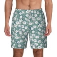 thumbnail image 2 of Picia Floral pattern Mens Swim Trunks with Compression Liner Stretch Beach Shorts Quick Dry with Zipper Pockets No-Chafing Board Shorts-Large, 2 of 9
