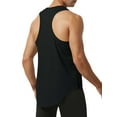 thumbnail image 2 of Deago Men's Quick Dry Workout Tank Top Gym Muscle Tee Fitness Bodybuilding Sleeveless T Shirt (Black, XL), 2 of 8
