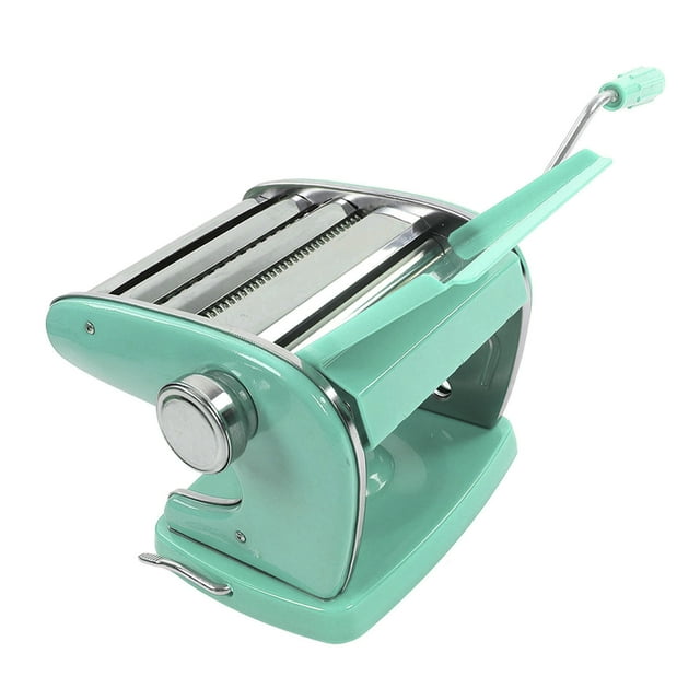 Pasta Machine, Stainless Steel Hand Crank Noodles Maker Nonslip Base Pasta Maker Machine with 6 Adjustable Levels, for Lasagna Fettuccine Dumpling Wrapper