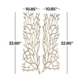thumbnail image 3 of DecMode Gold Aluminum Metal Inspired Coral Wall Decor (2 Count), 3 of 14