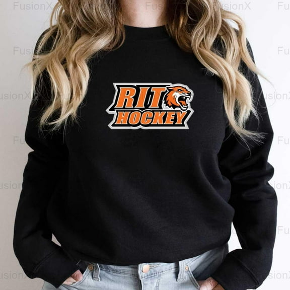 FusionX72 Rit Hockey Team Supporter Gear, University Sports Fan, Game Day Apparel Design SweatShirt, for Unisex, up to size 5XL.