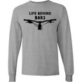 thumbnail image 3 of Inktastic Life Behind Bars Mountain Bike Long Sleeve T-Shirt, 3 of 5
