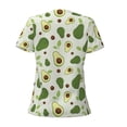 thumbnail image 4 of Naloa Green Avocado Print T-Shirts Short Sleeve V Neck Tees for Women Fashion Tops Trendy Lightweight Soft Casual Summer Outfits Clothes, 4 of 5