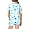 thumbnail image 4 of Luvoko Ensemble de Pyjama 2 Pcs pour Enfants Imprimé Graphique Chemise à Manches Courtes Boutonnée Shorts Pyjama, 4 of 4