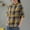 Yellow, variant on TMOYZQ Womens Plaid Shirts Dressy Short Sleeve Tops Casual Business Work Blouses Tops