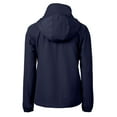 thumbnail image 3 of Women's Cutter & Buck Navy New Hampshire Fisher Cats Charter Eco Recycled Half-Zip Anorak Jacket, 3 of 3